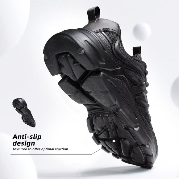 Women's Walking Shoes Fashion Running Sneakers Gym Tennis Work Comfort Black - Picture 4 of 7